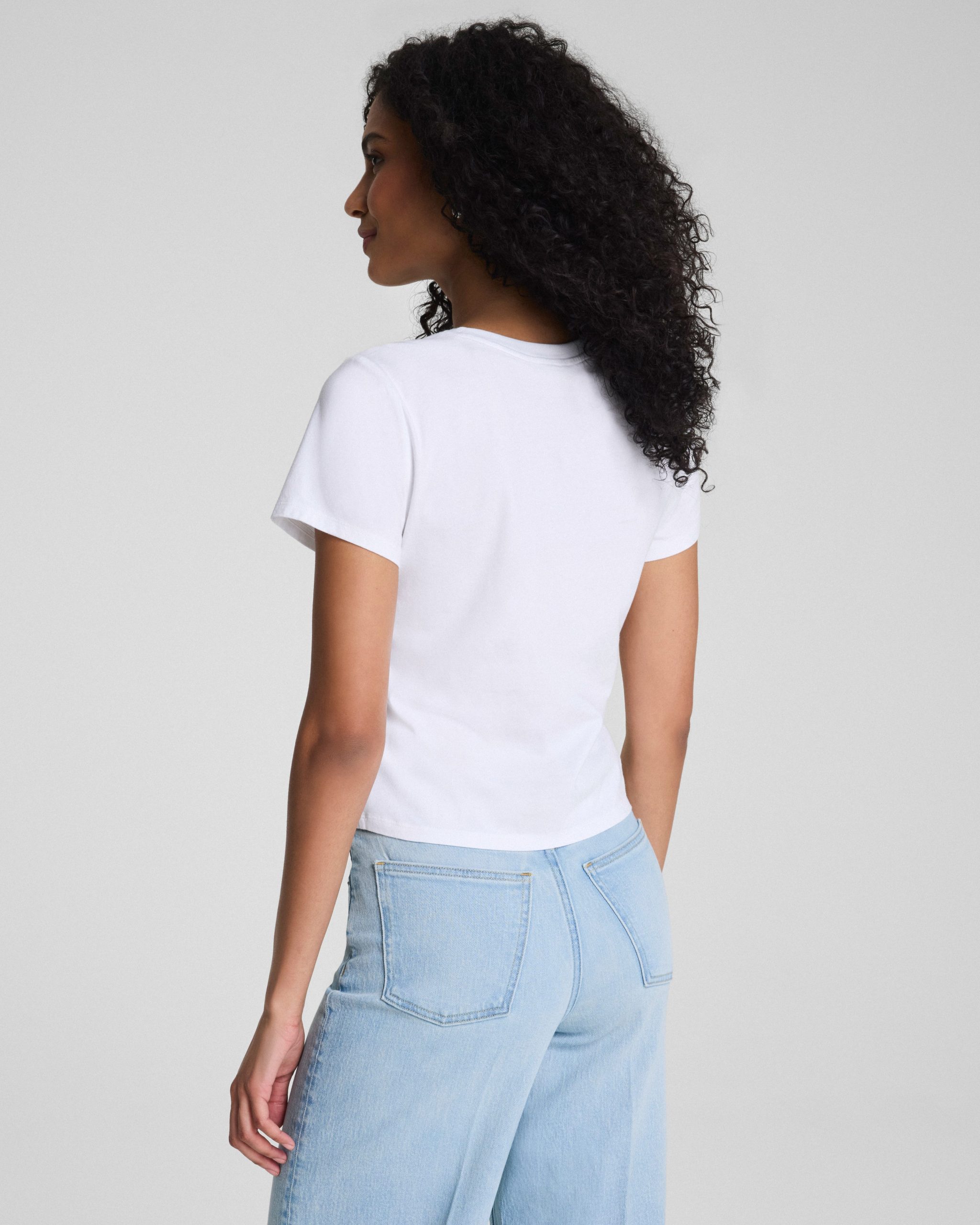 karla welch for SPANX? Cropped 70s Tee | Classic White - Image 2