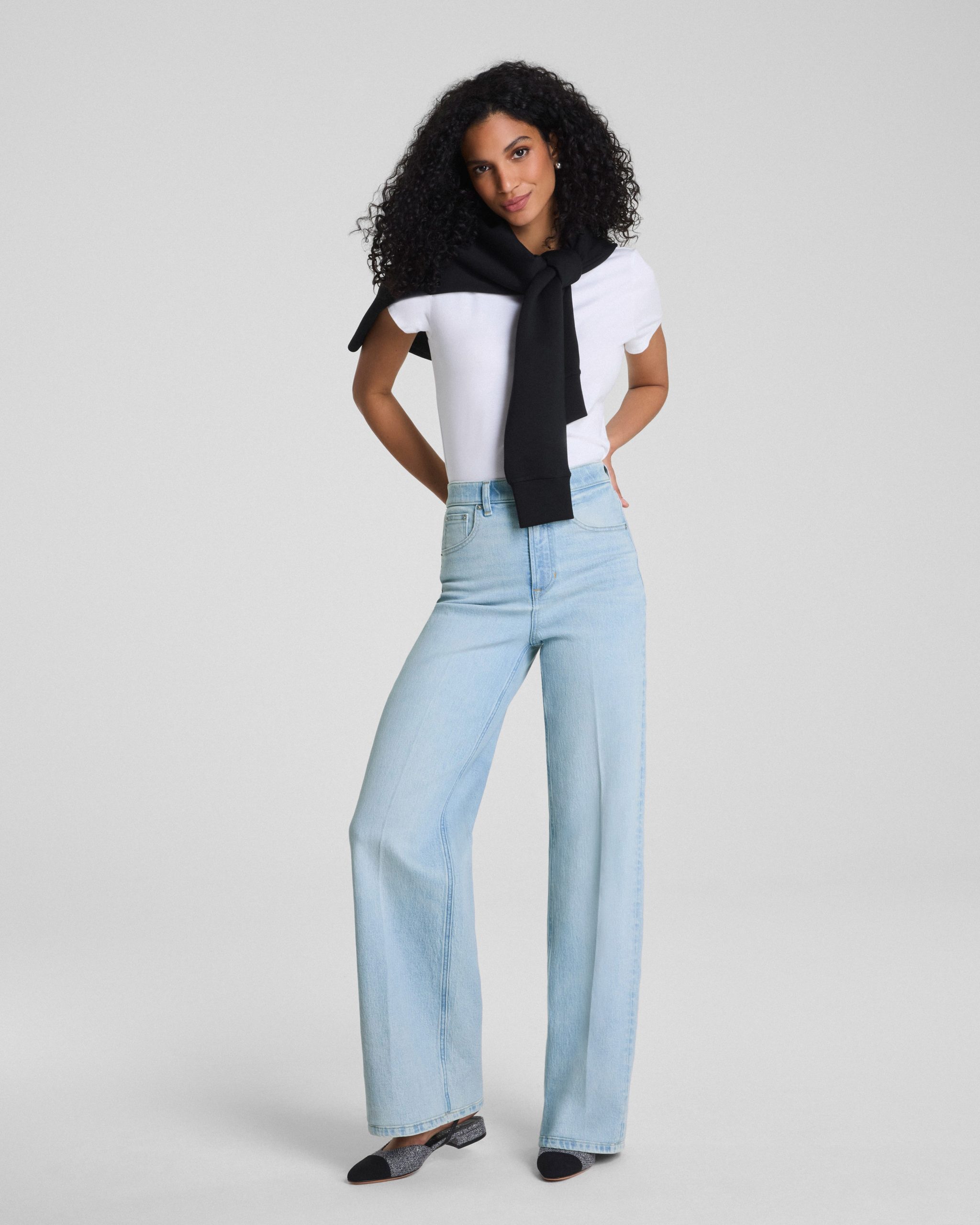 karla welch for SPANX? Cropped 70s Tee | Classic White - Image 4