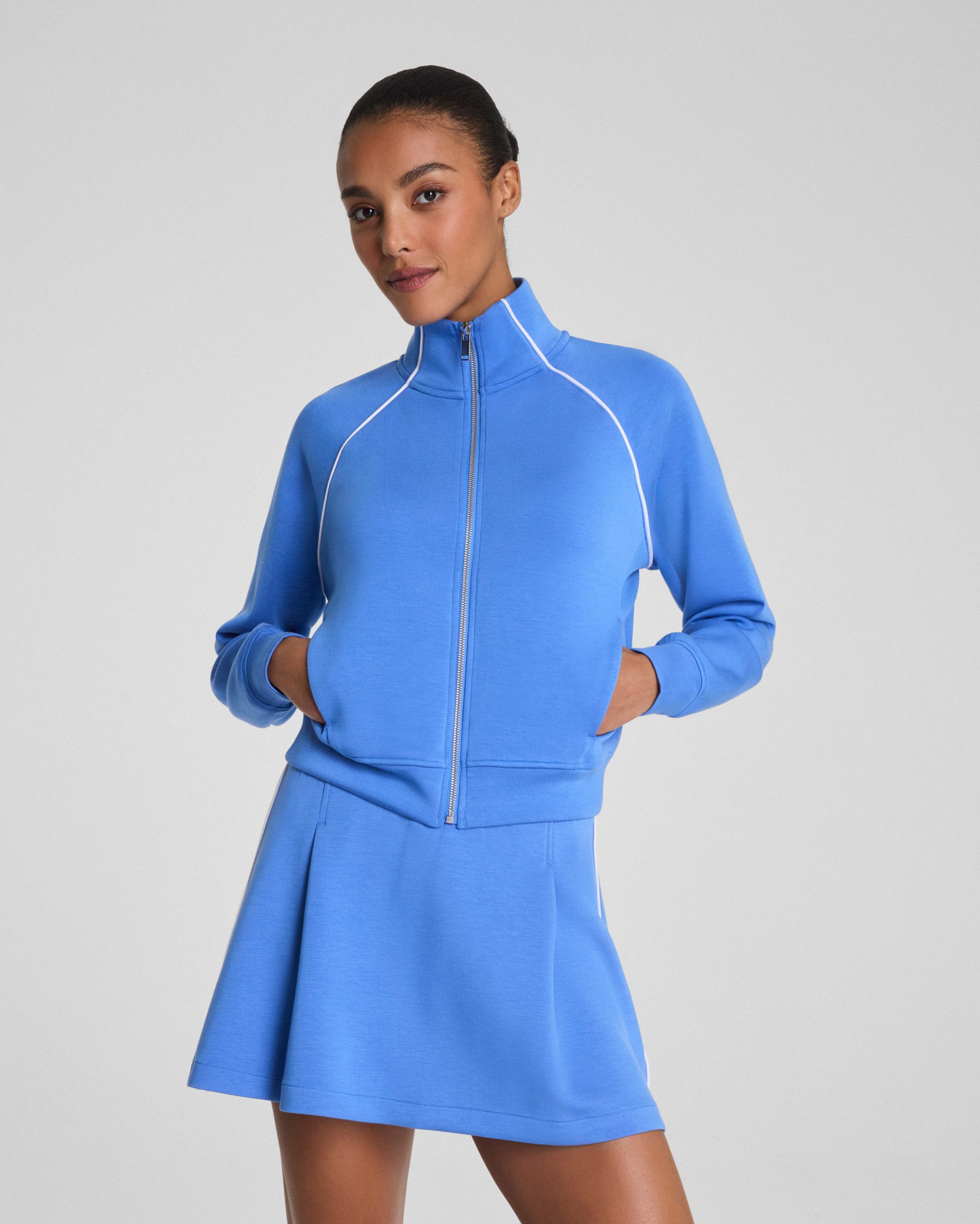 SPANX AirEssentials? Contrast Piping Track Jacket | Aster