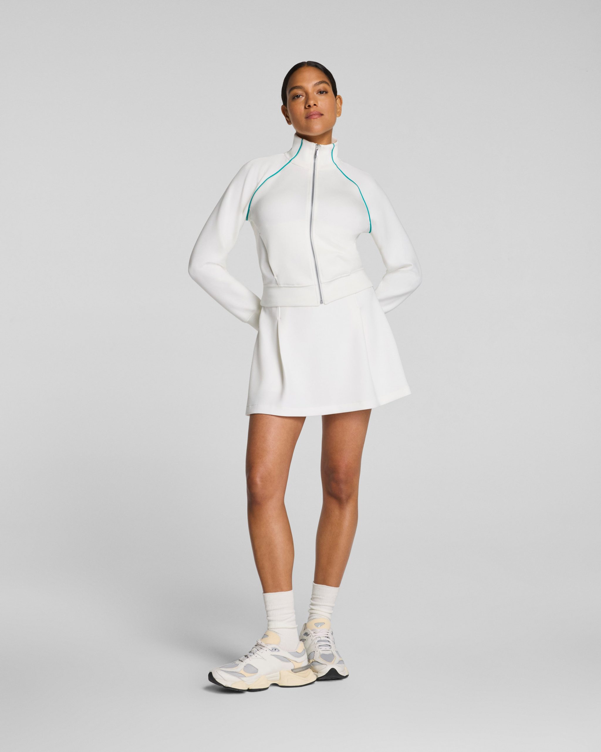 SPANX AirEssentials? Contrast Piping Track Jacket | Powder - Image 3