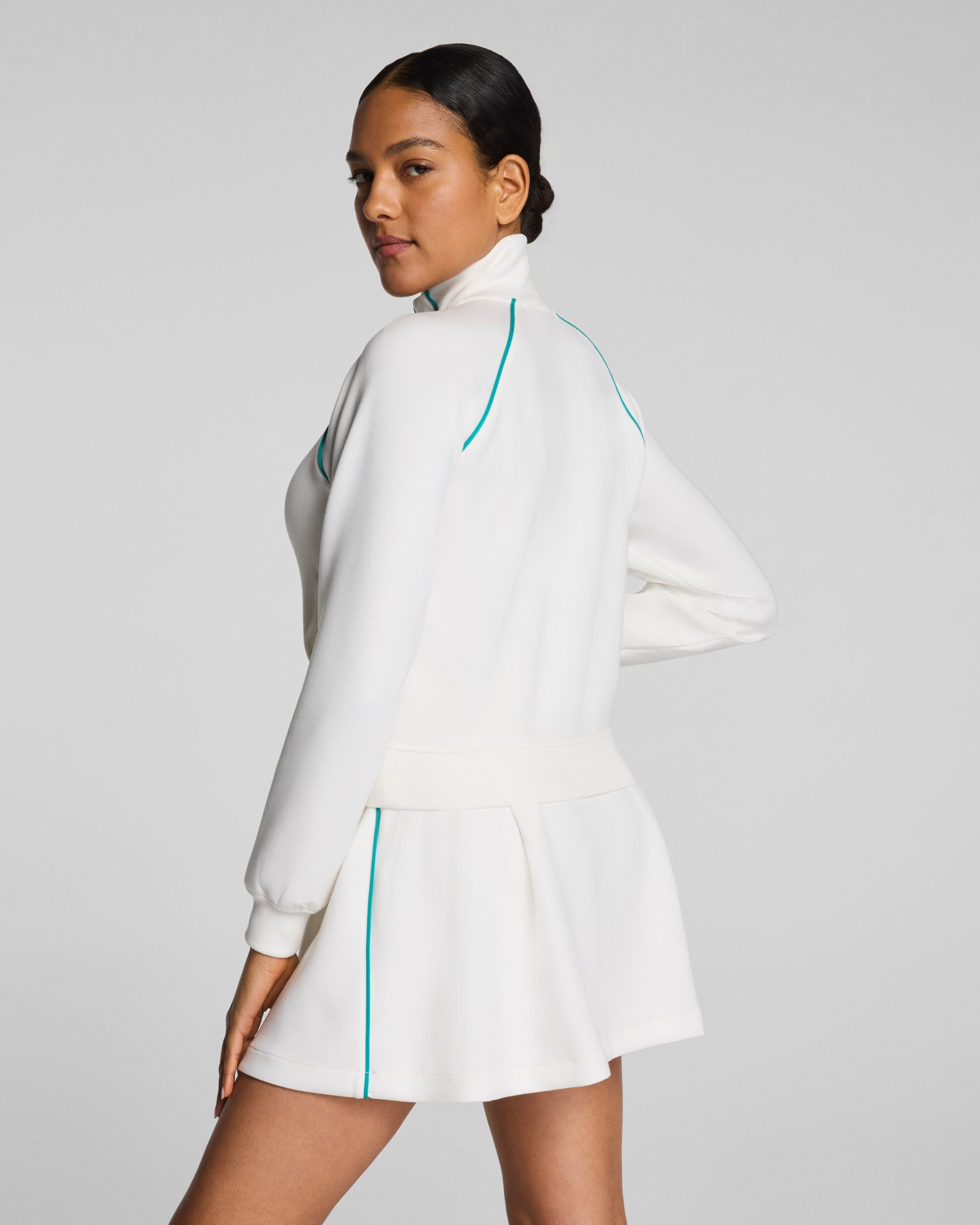 SPANX AirEssentials? Contrast Piping Track Jacket | Powder - Image 2