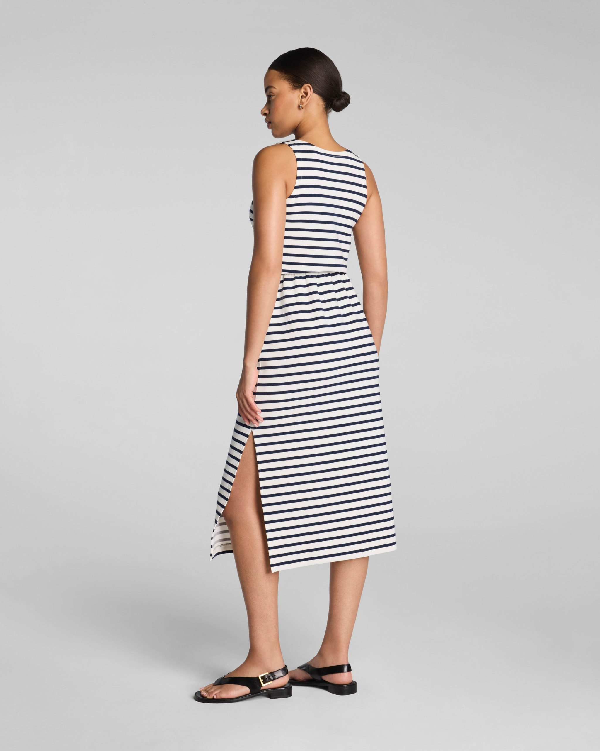 SPANX AirEssentials? Drawstring Maxi Tank Dress | Powder/Timeless Navy Stripe - Image 2