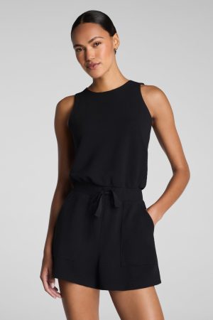 SPANX AirEssentials? French Rib Romper | Very Black