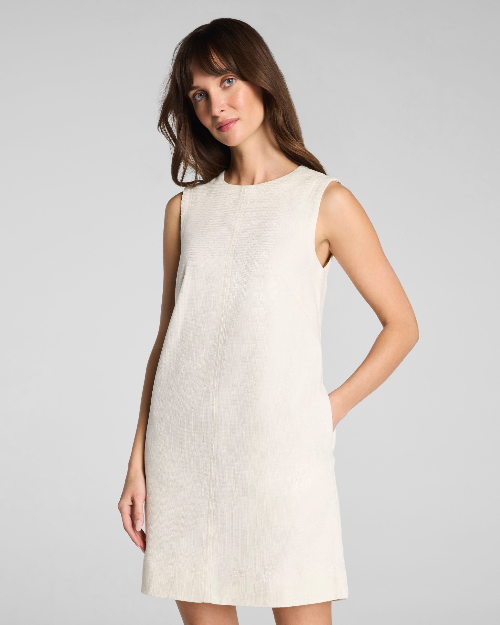 SPANX? EasyBreezy Cotton Linen Mini Dress | Ivory - Image 2