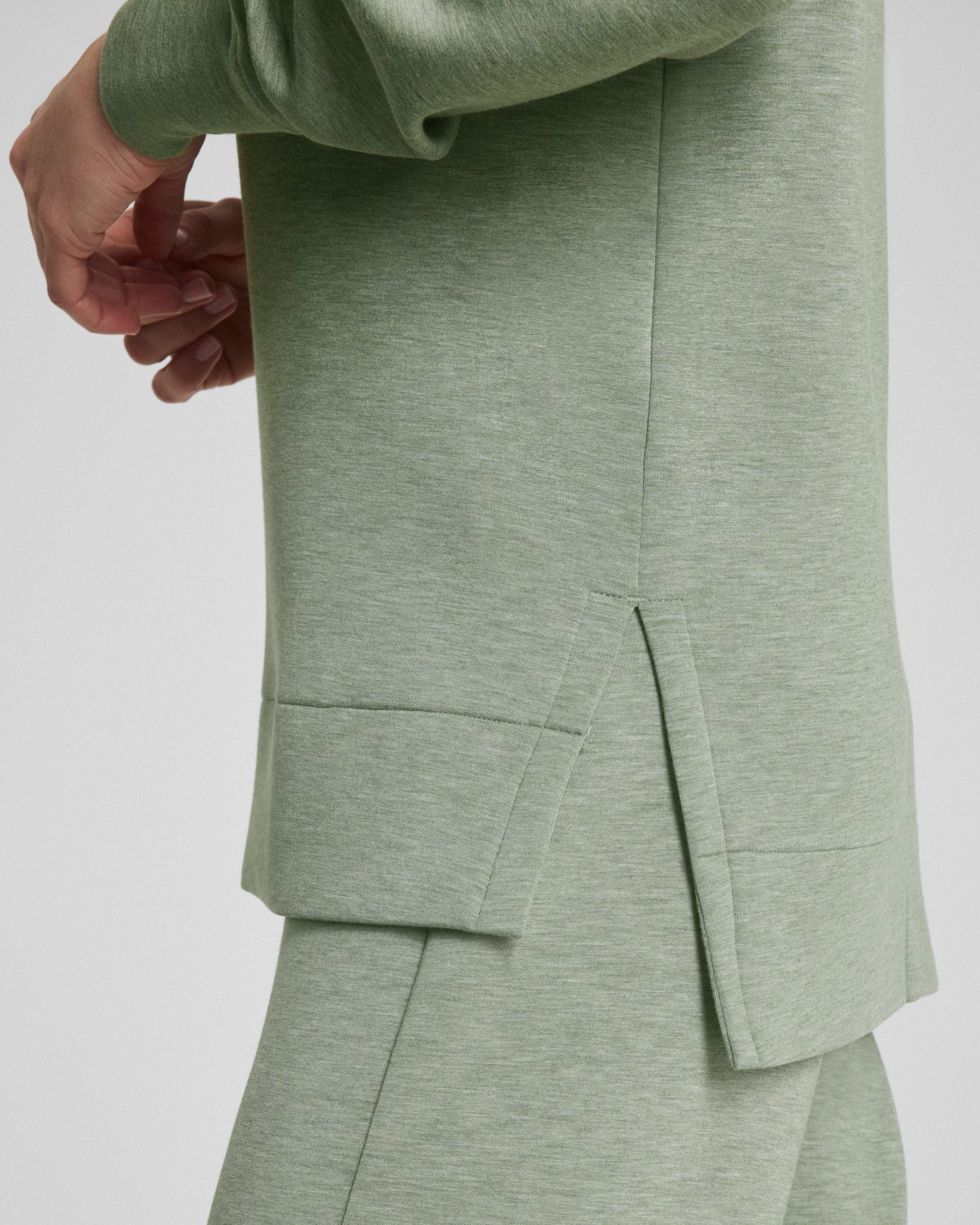SPANX AirEssentials? Half Zip Tunic | Sage Brush Heather - Image 4