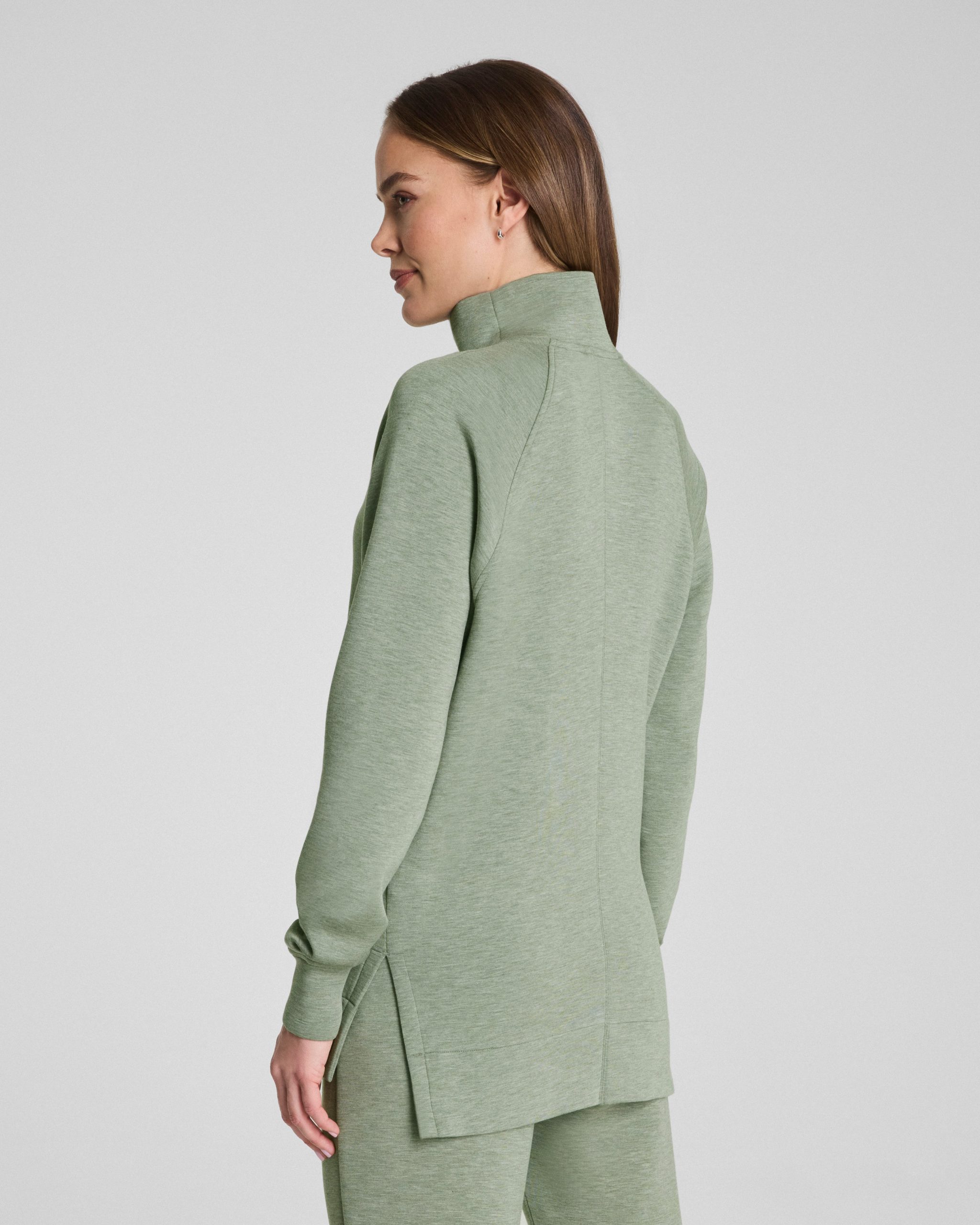 SPANX AirEssentials? Half Zip Tunic | Sage Brush Heather - Image 2
