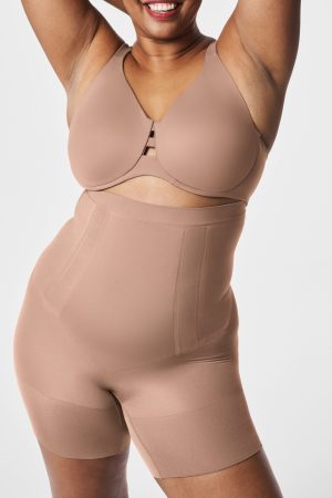 SPANXsculpt? OnCore High-Waisted Mid-Thigh Short | Cafe Au Lait