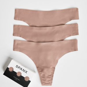 SPANXsmooth?  Fit-To-You Thong 3-Pack Box | Cafe Au Lait