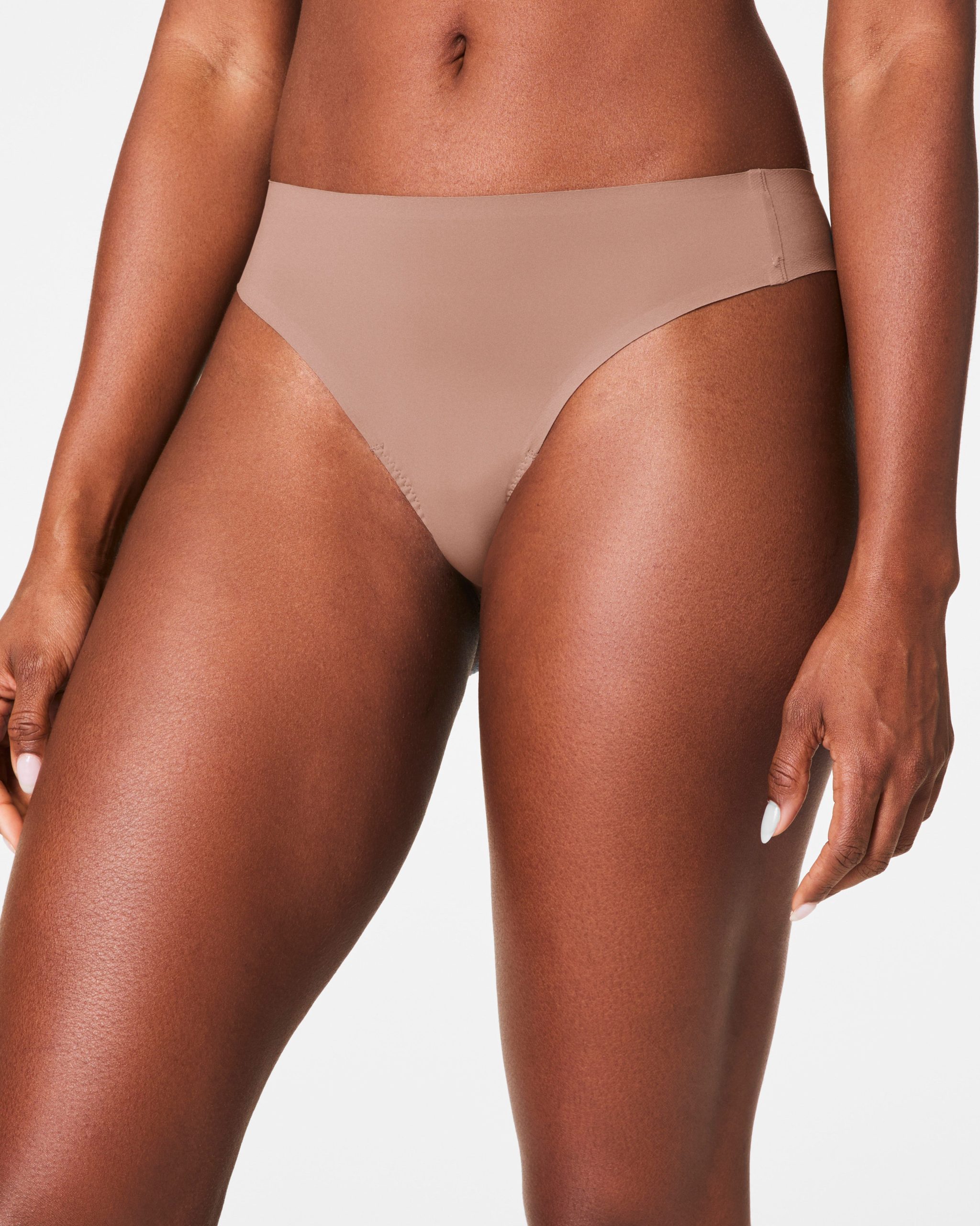 SPANXsmooth? Fit-To-You Thong 3-Pack Box | Cafe Au Lait/Iconic Leopard/Very Black - Image 2