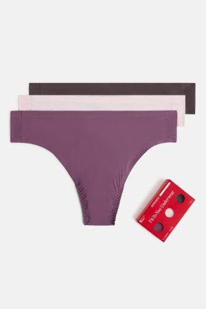 SPANXsmooth? Fit-To-You Thong 3-Pack Box | Prune/Rosebud/Dark Cacao