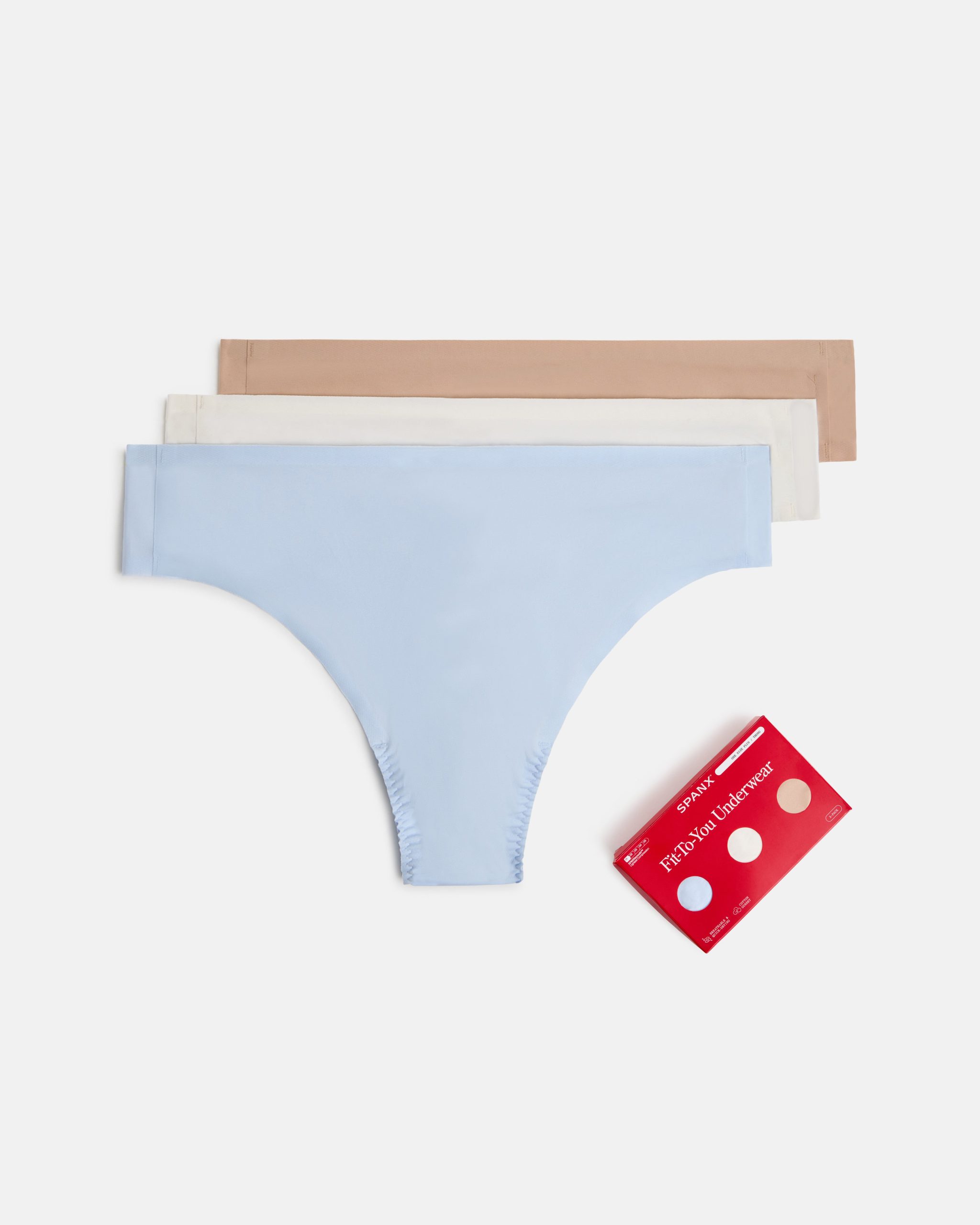 SPANXsmooth? Fit-To-You Thong 3-Pack Box | Summit/Powder/Frappe