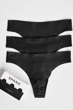 SPANXsmooth? Fit-To-You Thong 3-Pack Box | Very Black