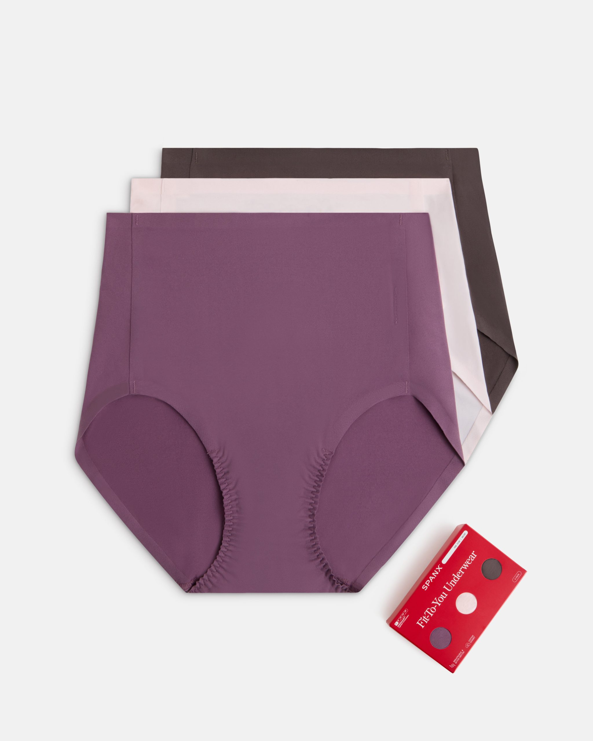 SPANXsmooth? Fit-To-You Brief 3-Pack Box | Prune/Rosebud/Dark Cacao