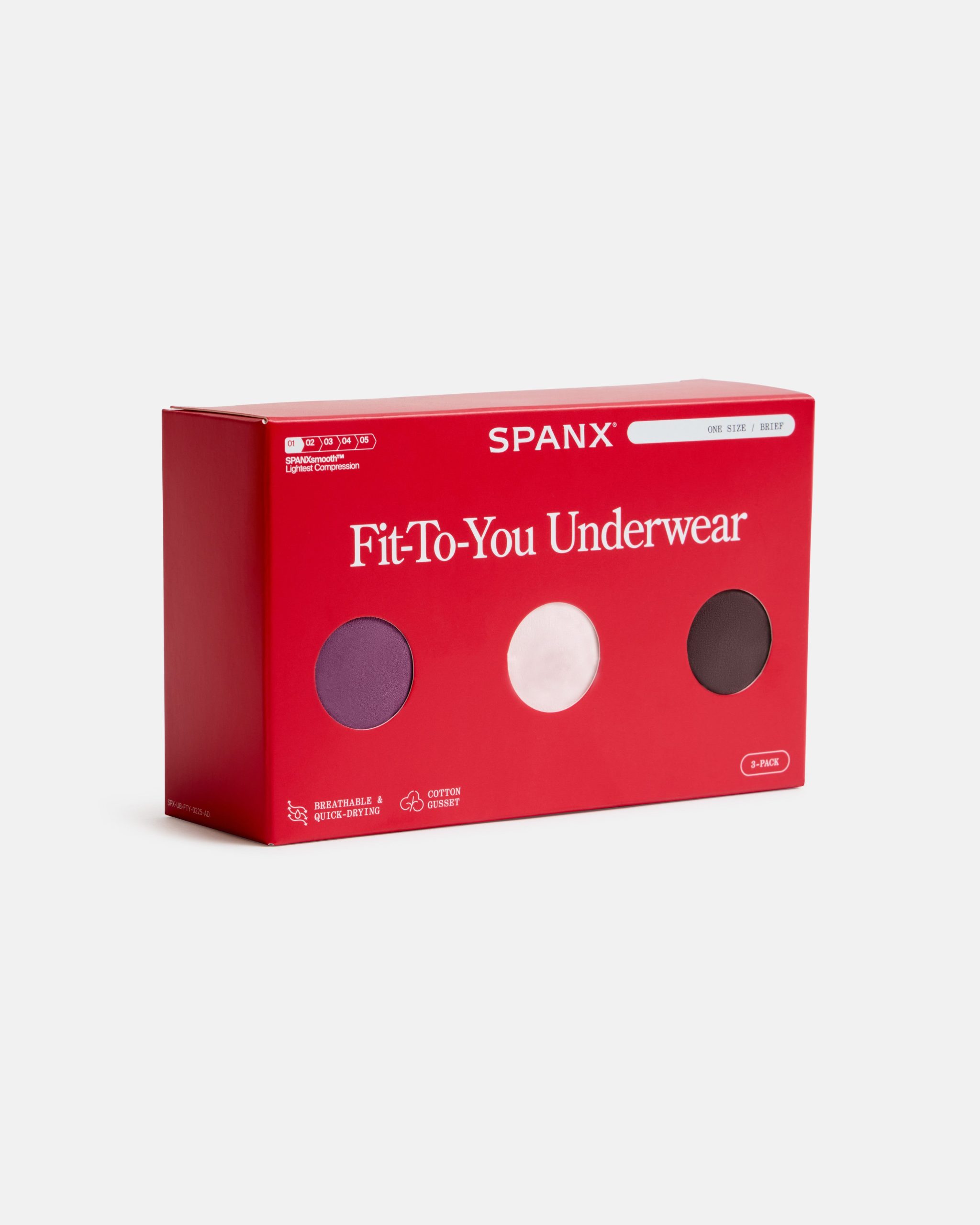 SPANXsmooth? Fit-To-You Brief 3-Pack Box | Prune/Rosebud/Dark Cacao - Image 2