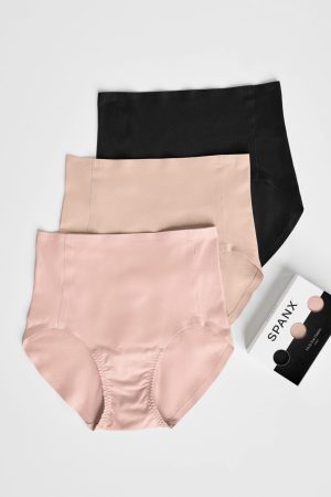 SPANXsmooth? Fit-To-You Brief 3-Pack Box | Very Black/Naked 2.0/Vintage Rose