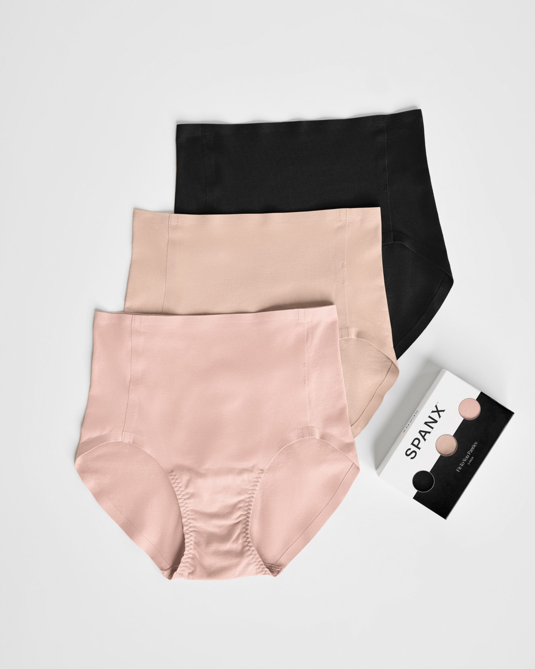 SPANXsmooth? Fit-To-You Brief 3-Pack Box | Very Black/Naked 2.0/Vintage Rose