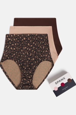 SPANXsmooth? Fit-To-You Brief 3-Pack Box | Iconic Leopard/Naked 2.0/Espresso