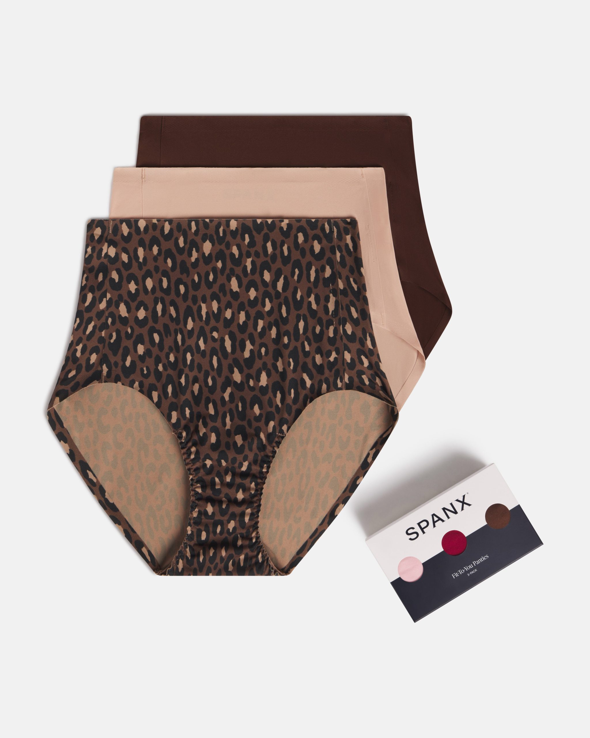 SPANXsmooth? Fit-To-You Brief 3-Pack Box | Iconic Leopard/Naked 2.0/Espresso