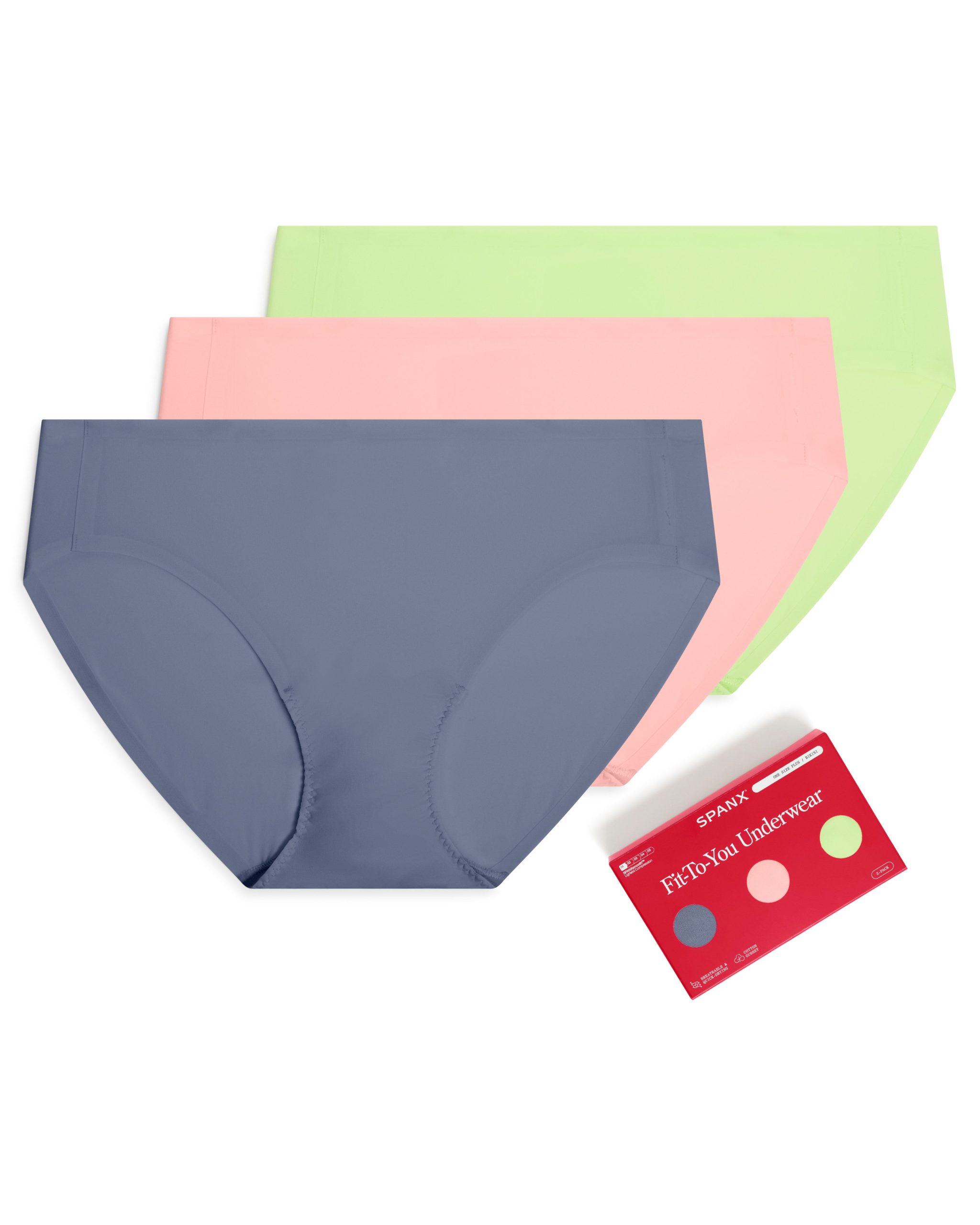 SPANXsmooth® Fit-To-You Bikini 3-Pack Box | Rain/Begonia/Zest