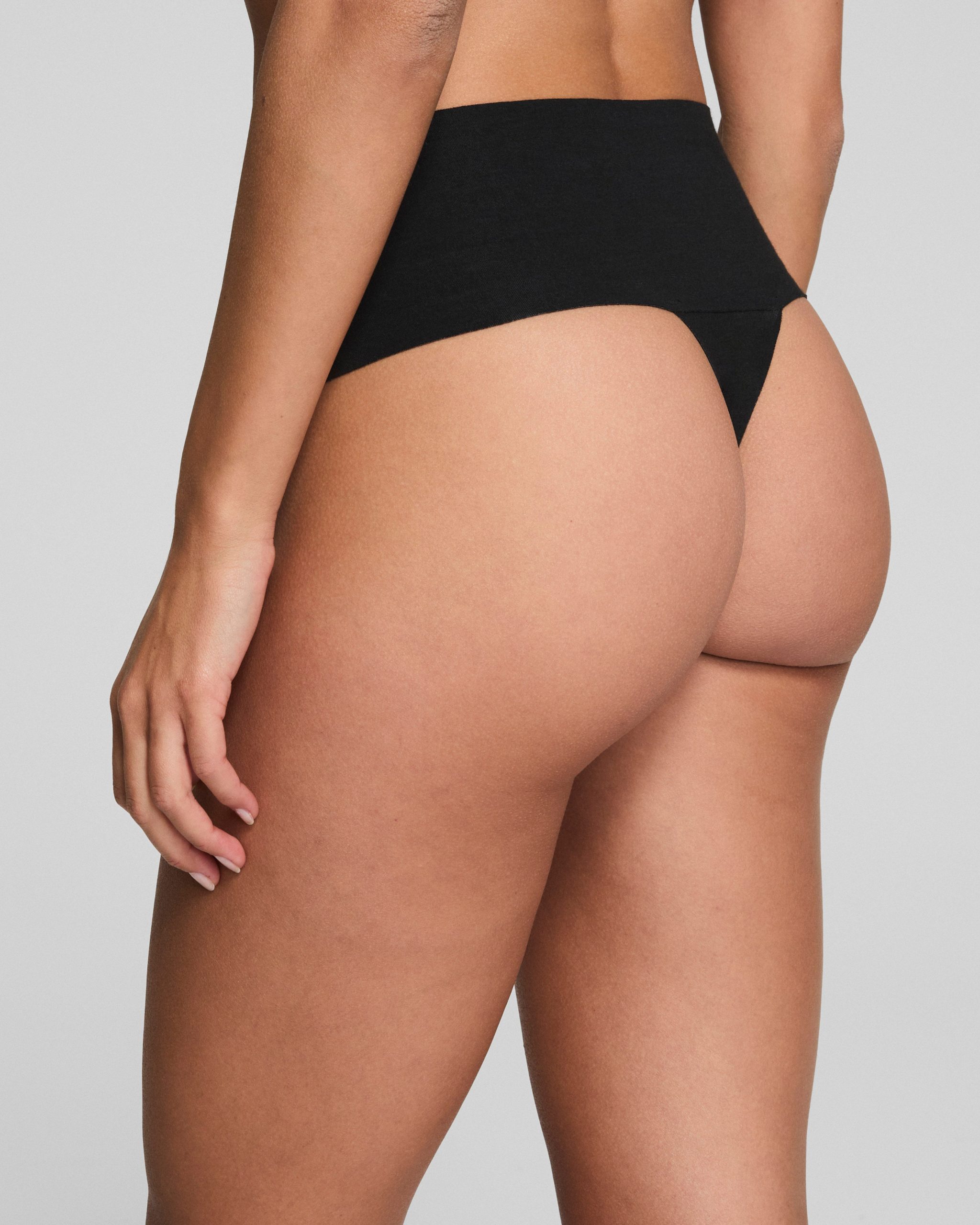SPANXsupersmooth? Undie-tectable? Supima? Cotton Thong | Very Black - Image 2