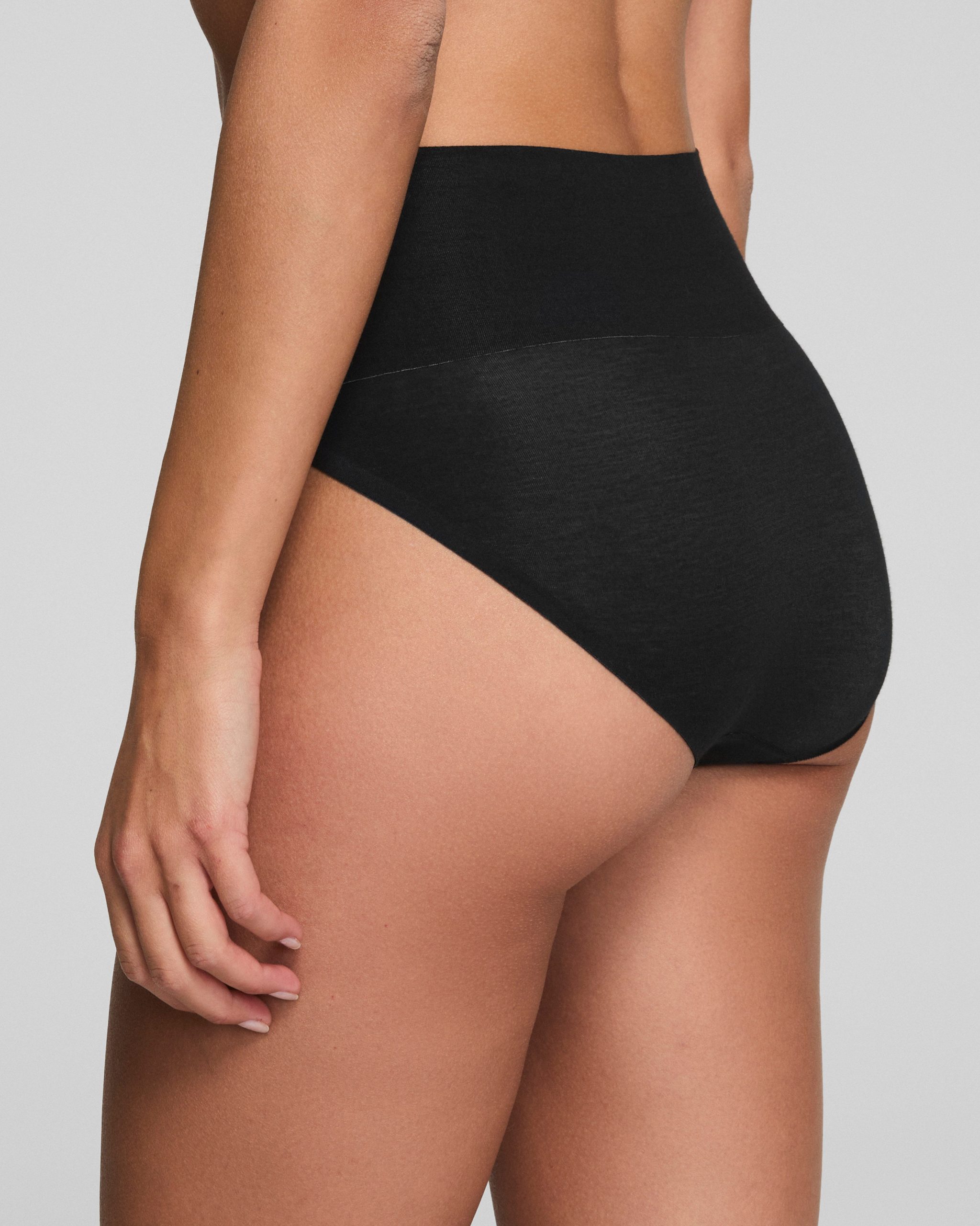 SPANXsupersmooth? Undie-tectable? Supima? Cotton Hi-Leg Brief | Very Black - Image 2