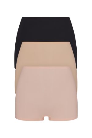 SPANXsmooth? Fit-To-You Boyshort 3-Pack Box | Very Black/Toasted Oatmeal/Vintage Rose
