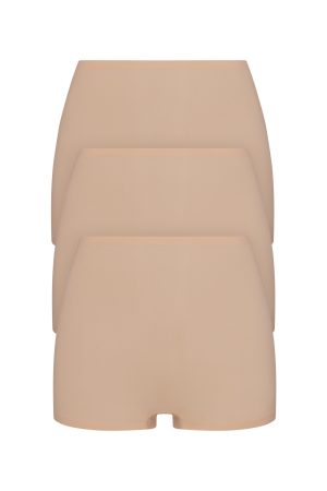 SPANXsmooth? Fit-To-You Boyshort 3-Pack Box | Toasted Oatmeal
