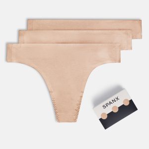 SPANXsmooth?  Fit-To-You Supima? Cotton Thong 3-Pack | Toasted Oatmeal
