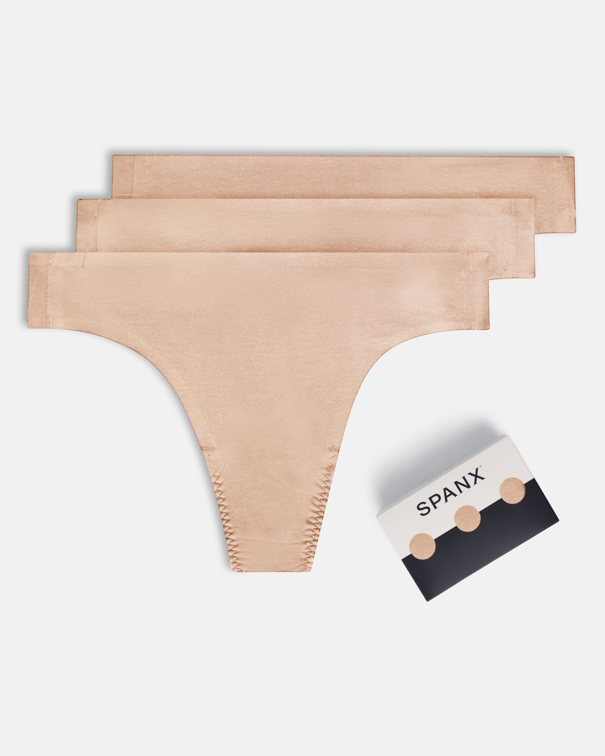 SPANXsmooth? Fit-To-You Supima? Cotton Thong 3-Pack | Toasted Oatmeal