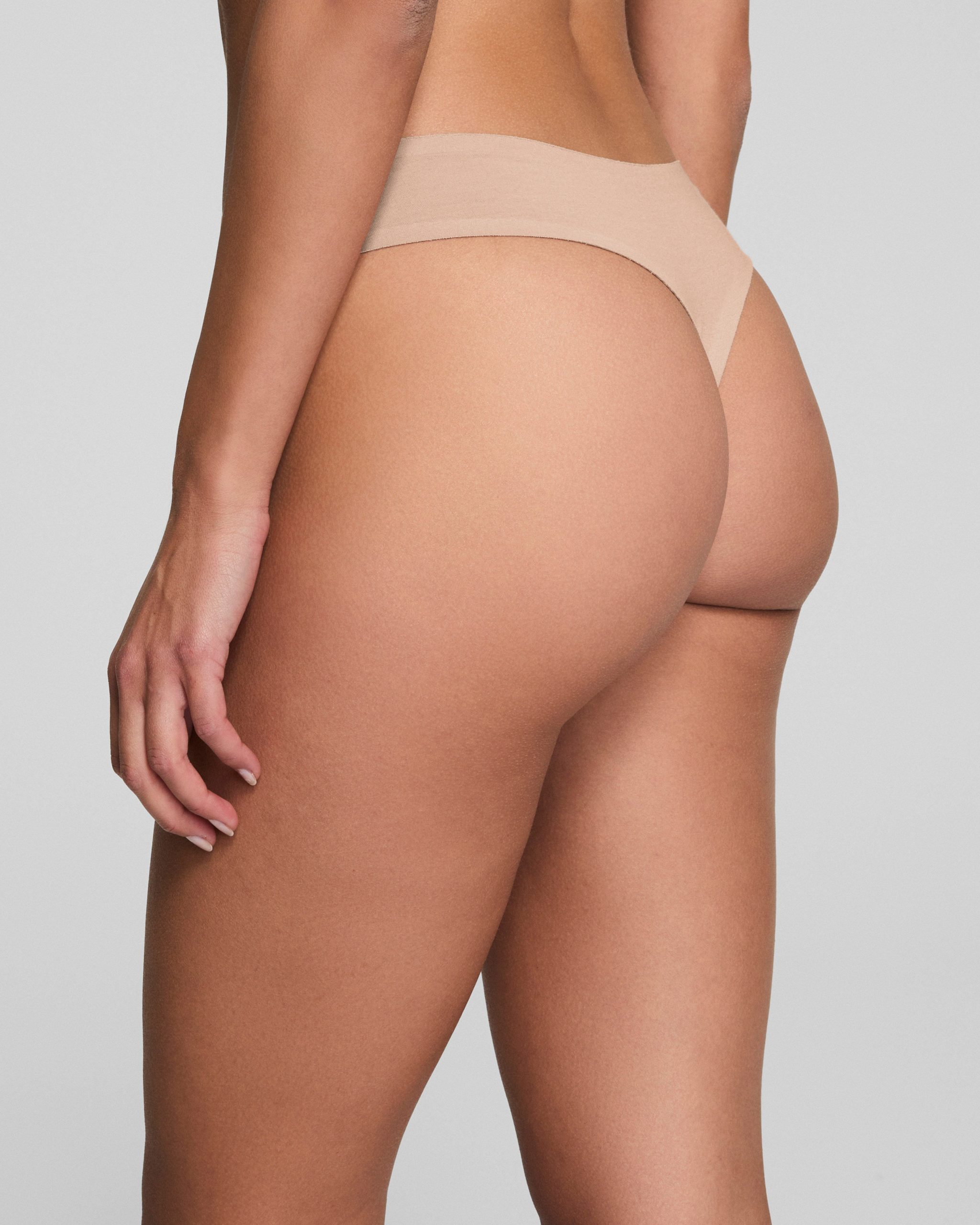 SPANXsmooth? Fit-To-You Supima? Cotton Thong 3-Pack | Toasted Oatmeal - Image 3