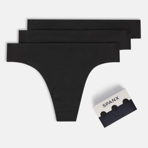 SPANXsmooth?  Fit-To-You Supima? Cotton Thong 3-Pack | Very Black