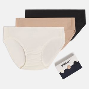 SPANXsmooth?  Fit-To-You Supima? Cotton Bikini 3-Pack | Powder/Toasted Oatmeal/Very Black