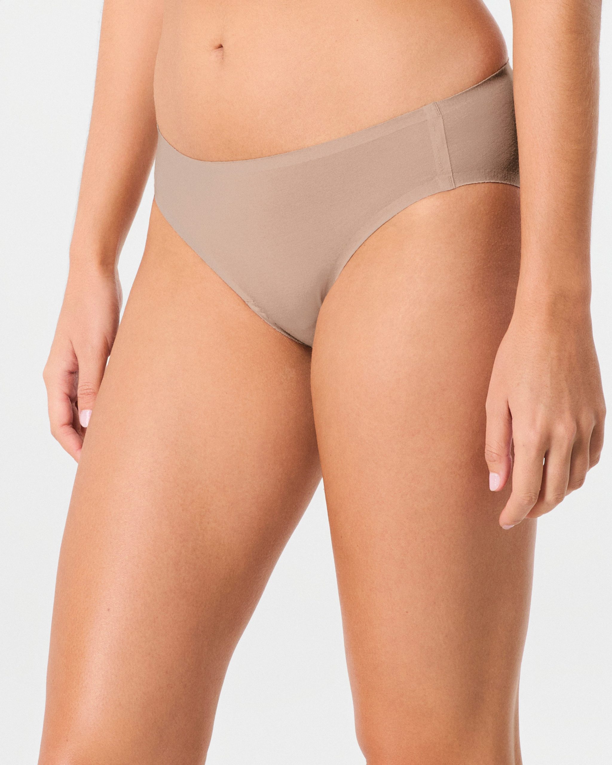 SPANXsmooth? Fit-To-You Supima? Cotton Bikini 3-Pack | Powder/Toasted Oatmeal/Very Black - Image 4