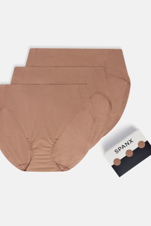 SPANXsmooth? Fit-To-You Supima? Cotton Brief 3-Pack | Cafe Au Lait