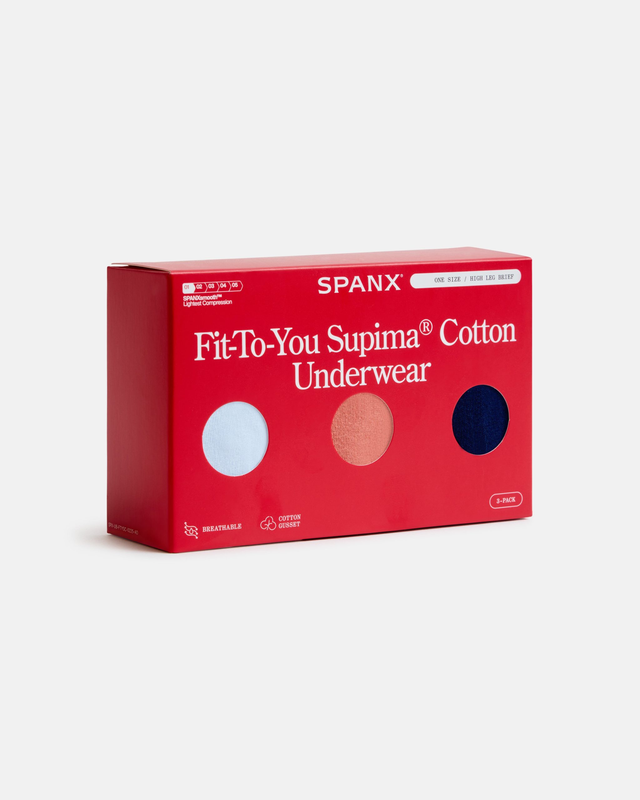 SPANXsmooth? Fit-To-You Supima? Cotton Brief 3-Pack | Summit/Clay/Timeless Navy - Image 2
