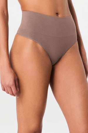 SPANXshape? ExtraOrdinary Supima? Cotton Thong | Cafe Au Lait