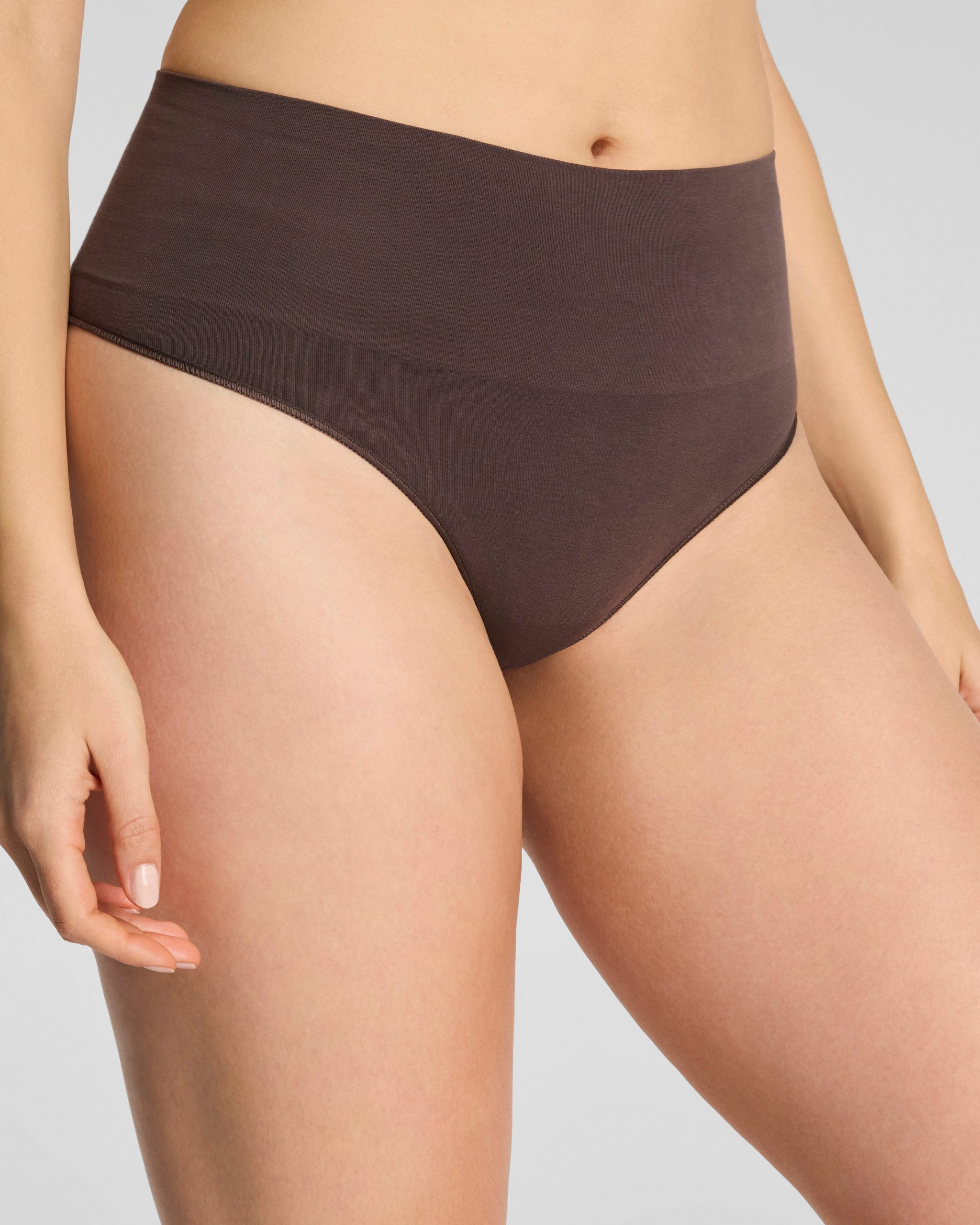 SPANXshape? ExtraOrdinary Supima? Cotton Thong | Dark Cacao