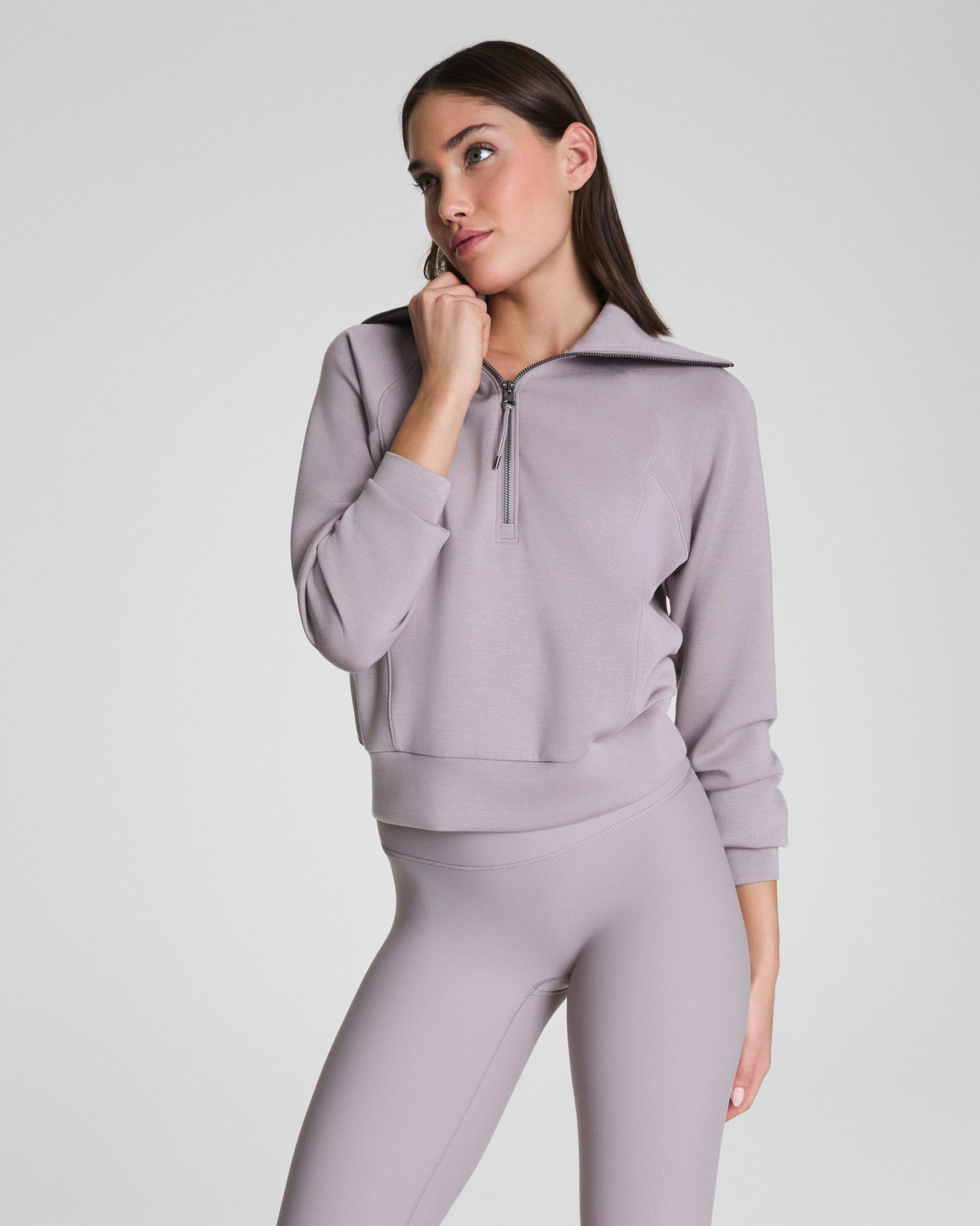 SPANX AirEssentials? Half Zip | Coastal Fog