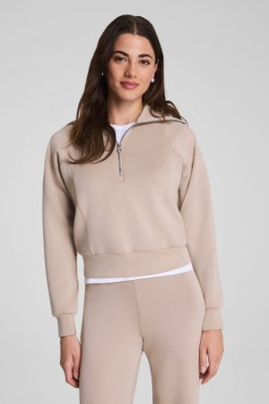 SPANX AirEssentials? Half Zip | Dune