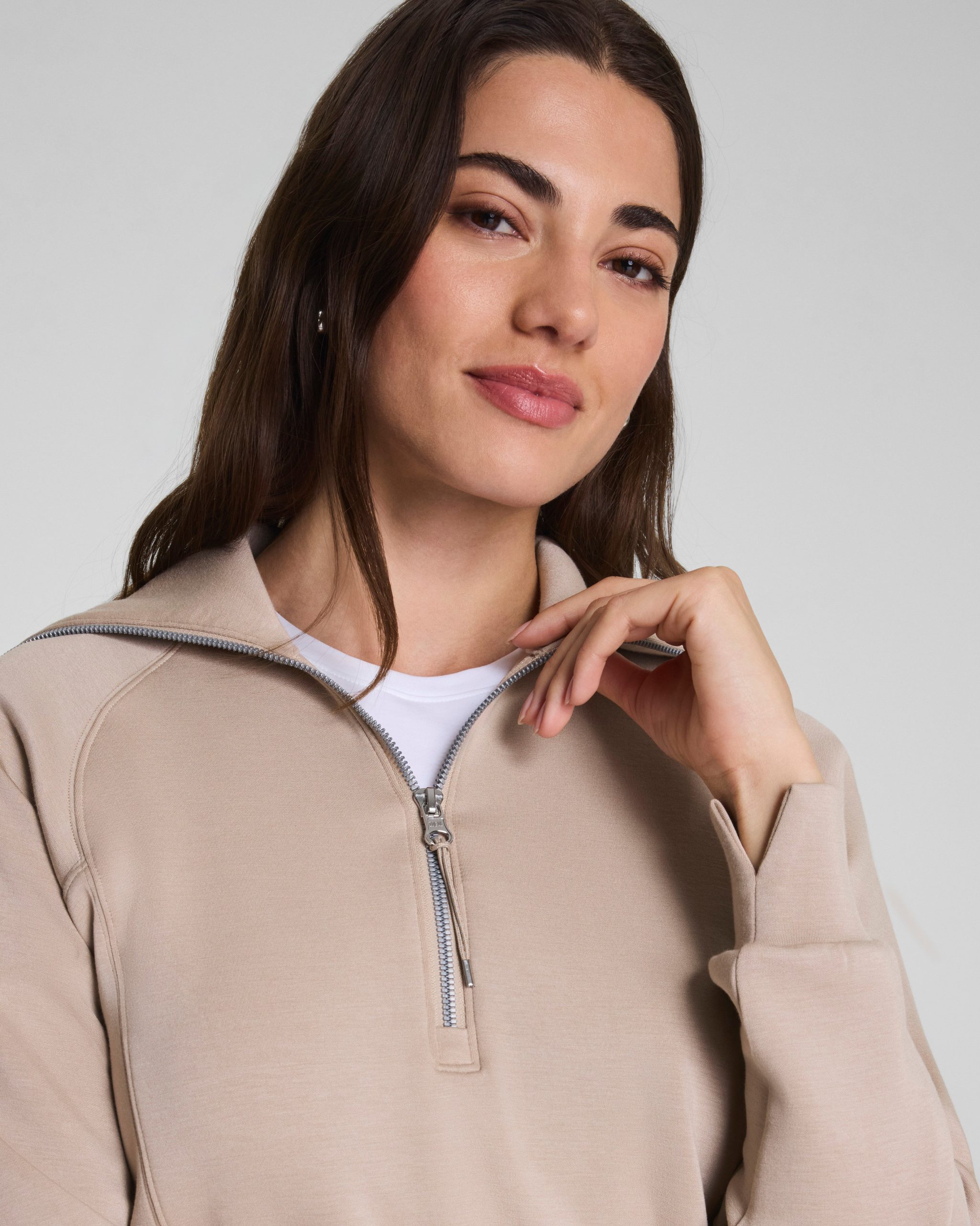 SPANX AirEssentials? Half Zip | Dune - Image 2