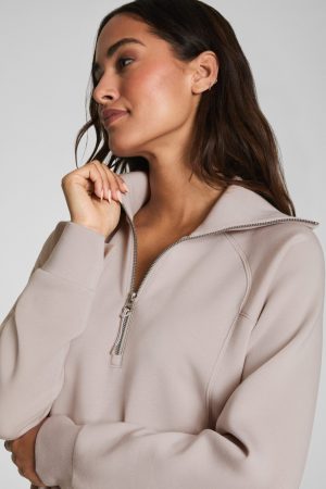 SPANX AirEssentials? Half Zip | French Grey