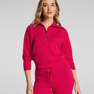 SPANX AirEssentials? Half Zip | Fuchsia