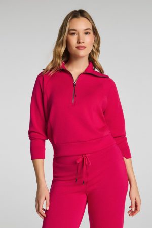 SPANX AirEssentials? Half Zip | Fuchsia
