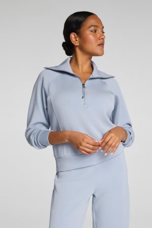 SPANX AirEssentials? Half Zip | Himalayan Cloud