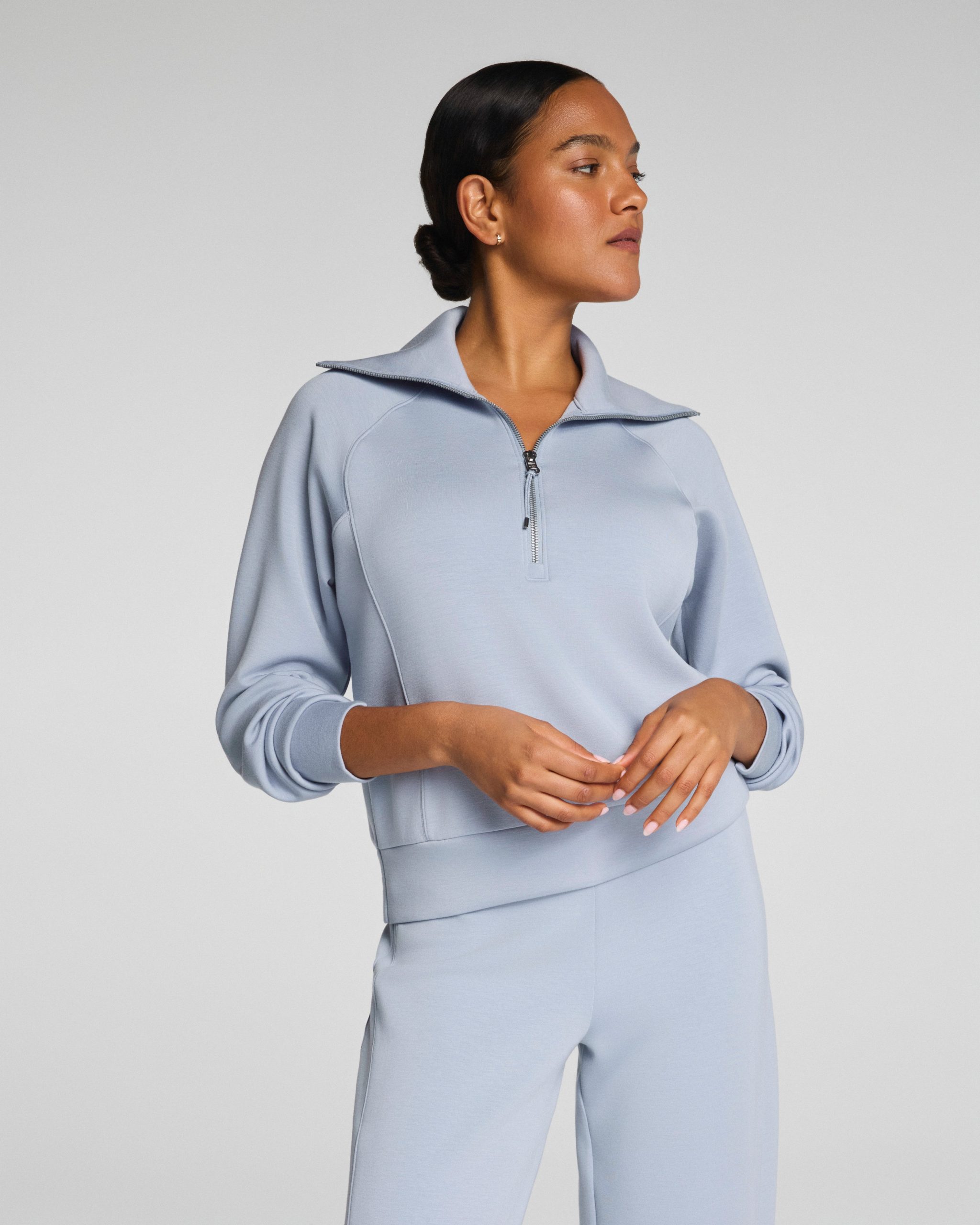 SPANX AirEssentials? Half Zip | Himalayan Cloud