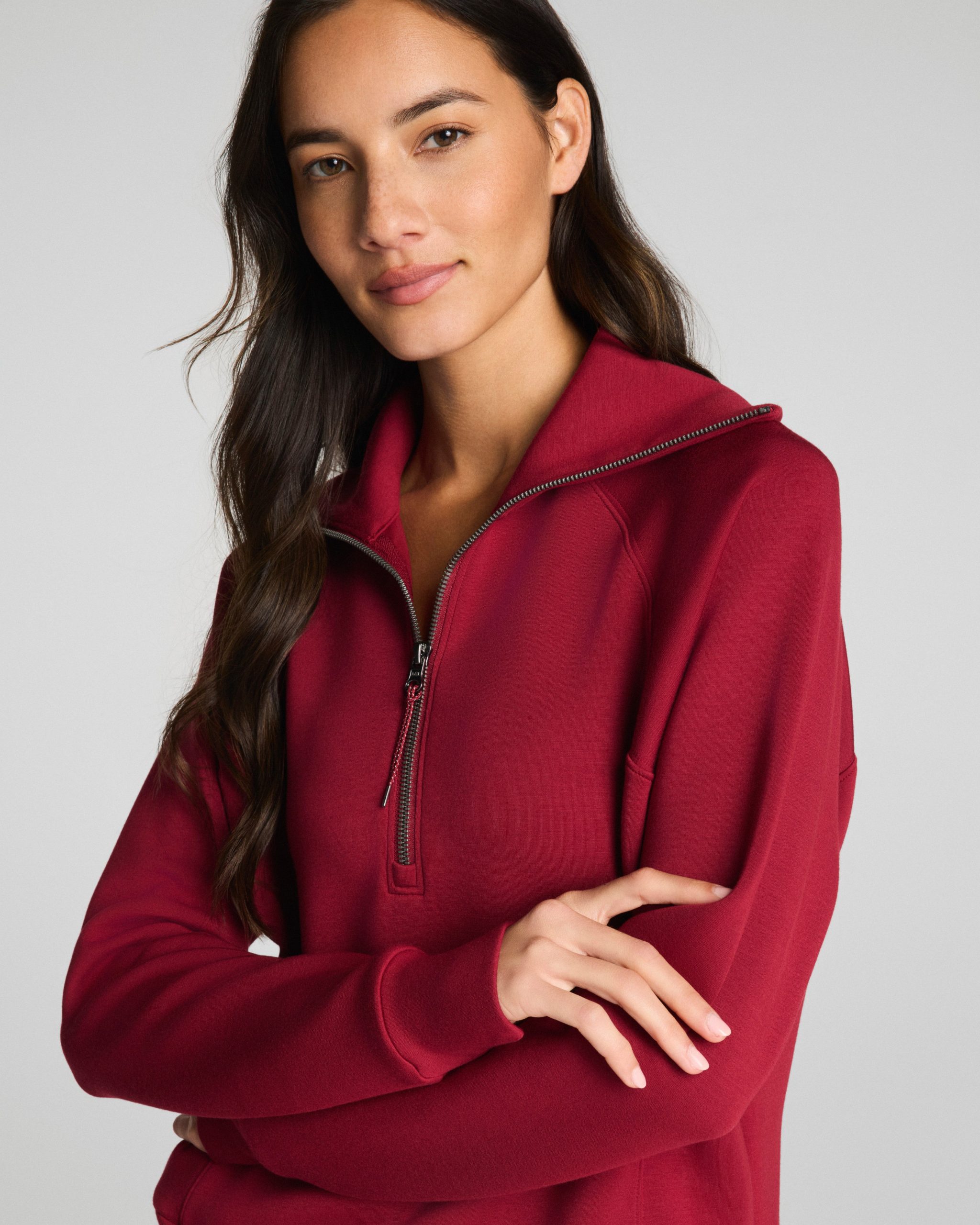 SPANX AirEssentials? Half Zip | Red Merlot - Image 3