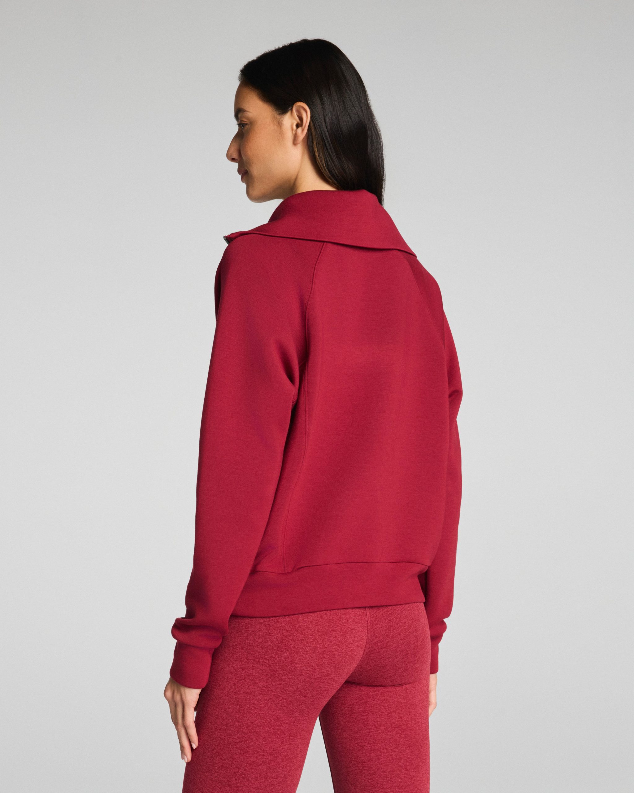 SPANX AirEssentials? Half Zip | Red Merlot - Image 2