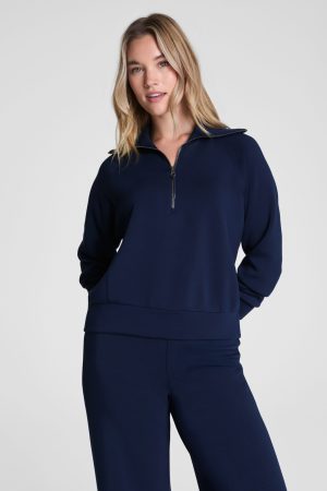 SPANX AirEssentials? Half Zip | Timeless Navy