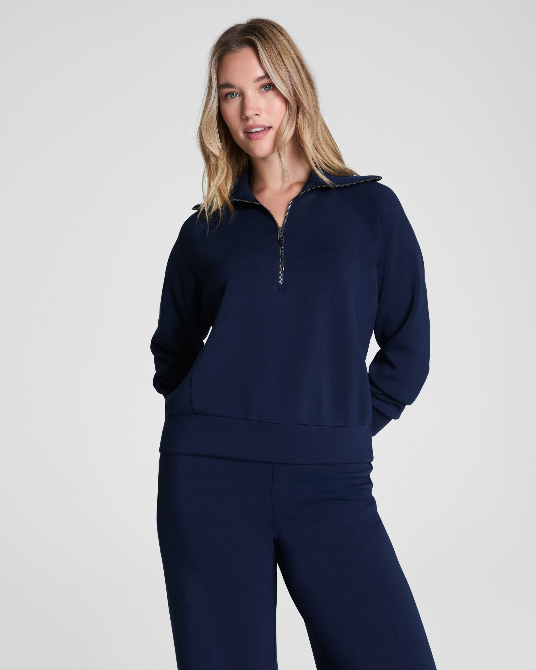 SPANX AirEssentials? Half Zip | Timeless Navy