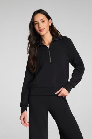 SPANX AirEssentials? Half Zip | Very Black